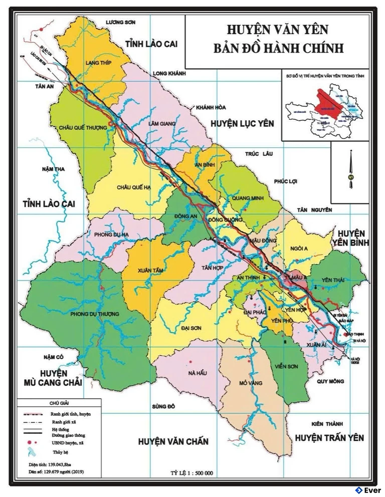 Bản đồ hành chính Huyện Văn Yên