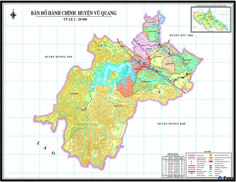 Bản đồ hành chính Huyện Vũ Quang