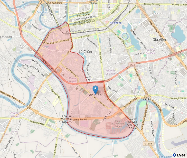 Bản đồ hành chính phường An Biên sau sáp nhập