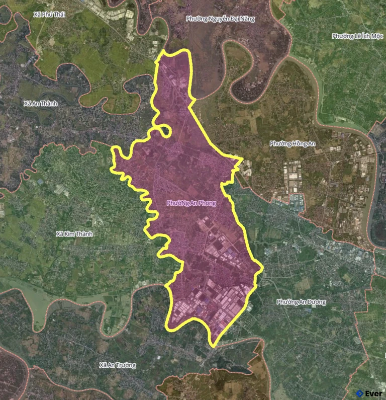 Bản đồ hành chính phường An Phong, Hải Phòng sau sáp nhập