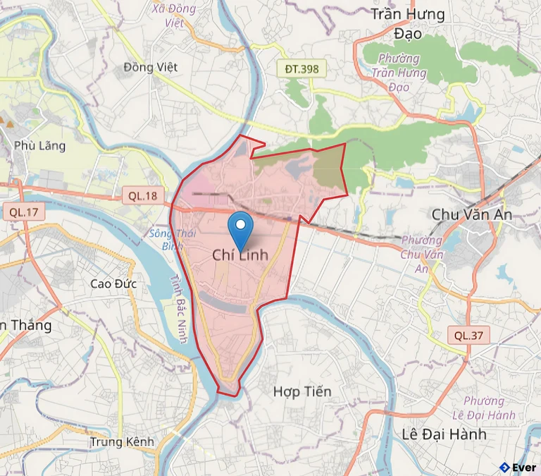 Bản đồ hành chính phường Chí Linh, Hải Phòng sau sáp nhập