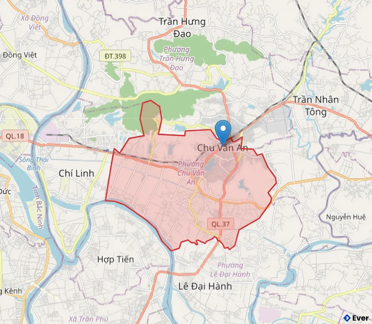 Bản đồ hành chính phường Chu Văn An, Hải Phòng sau sáp nhập