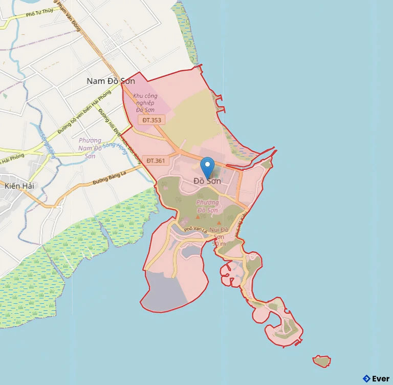 Bản đồ hành chính phường Đồ Sơn sau sáp nhập