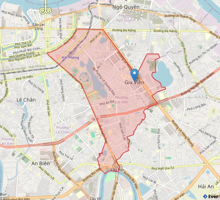 Bản đồ hành chính phường Gia Viên sau sáp nhập