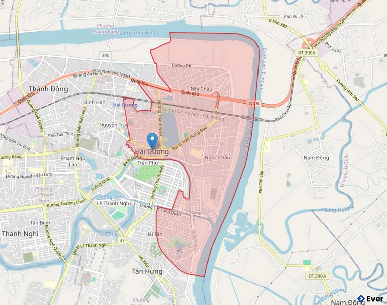 Bản đồ hành chính phường Hải Dương, Hải Phòng sau sáp nhập