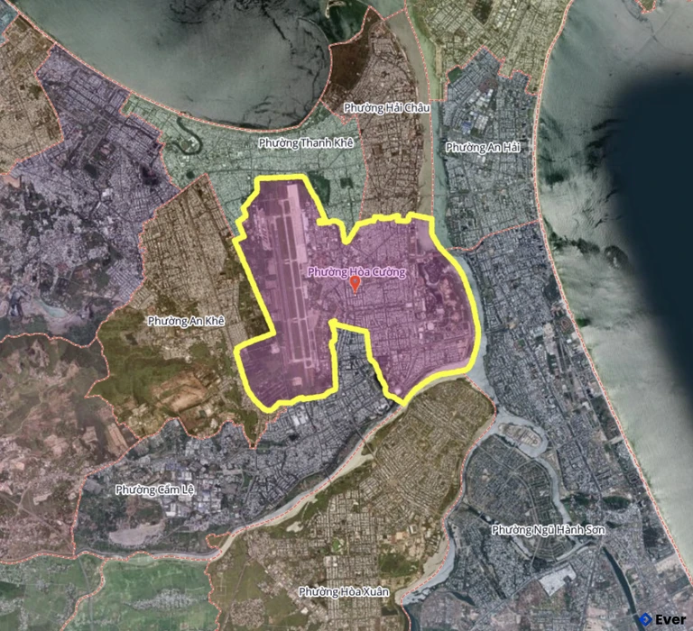 Bản đồ hành chính phường Hòa Cường, Đà Nẵng sau sáp nhập