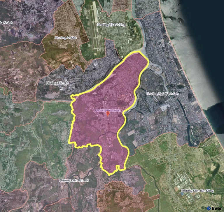 Bản đồ hành chính phường Hòa Xuân, Đà Nẵng sau sáp nhập