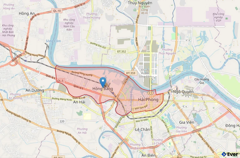 Bản đồ hành chính phường Hồng Bàng sau sáp nhập