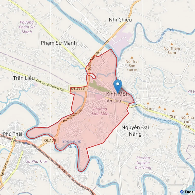 Bản đồ hành chính phường Kinh Môn, Hải Phòng sau sáp nhập