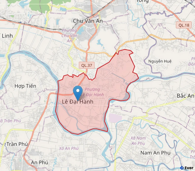 Bản đồ hành chính phường Lê Đại Hành, Hải Phòng sau sáp nhập