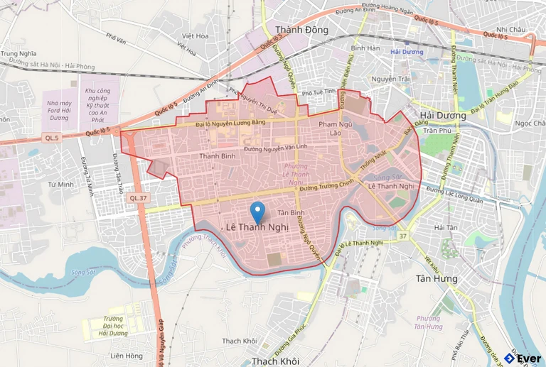 Bản đồ hành chính phường Lê Thanh Nghị, Hải Phòng sau sáp nhập