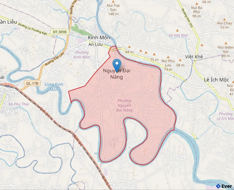 Bản đồ hành chính phường Nguyễn Đại Năng, Hải Phòng sau sáp nhập
