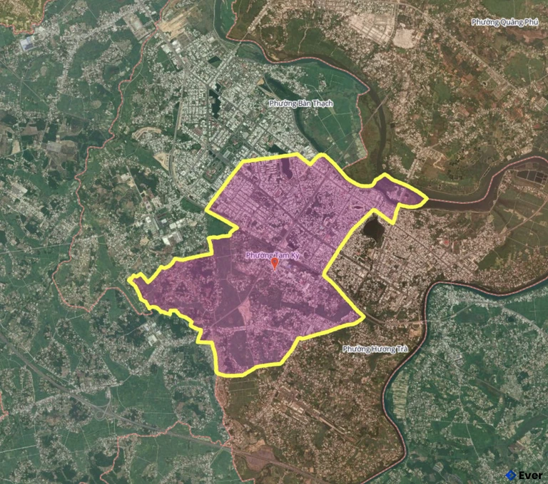 Bản đồ hành chính phường Tam Kỳ, Đà Nẵng sau sáp nhập