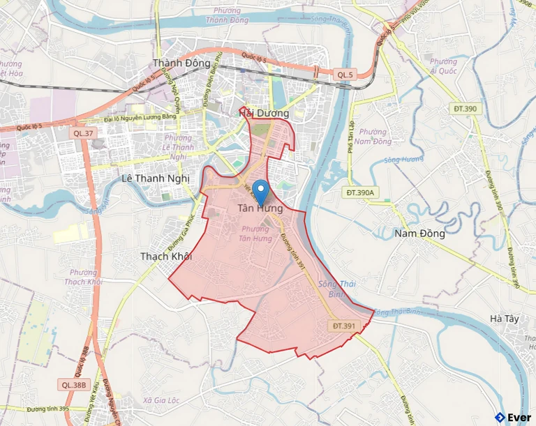 Bản đồ hành chính phường Tân Hưng, Hải Phòng sau sáp nhập