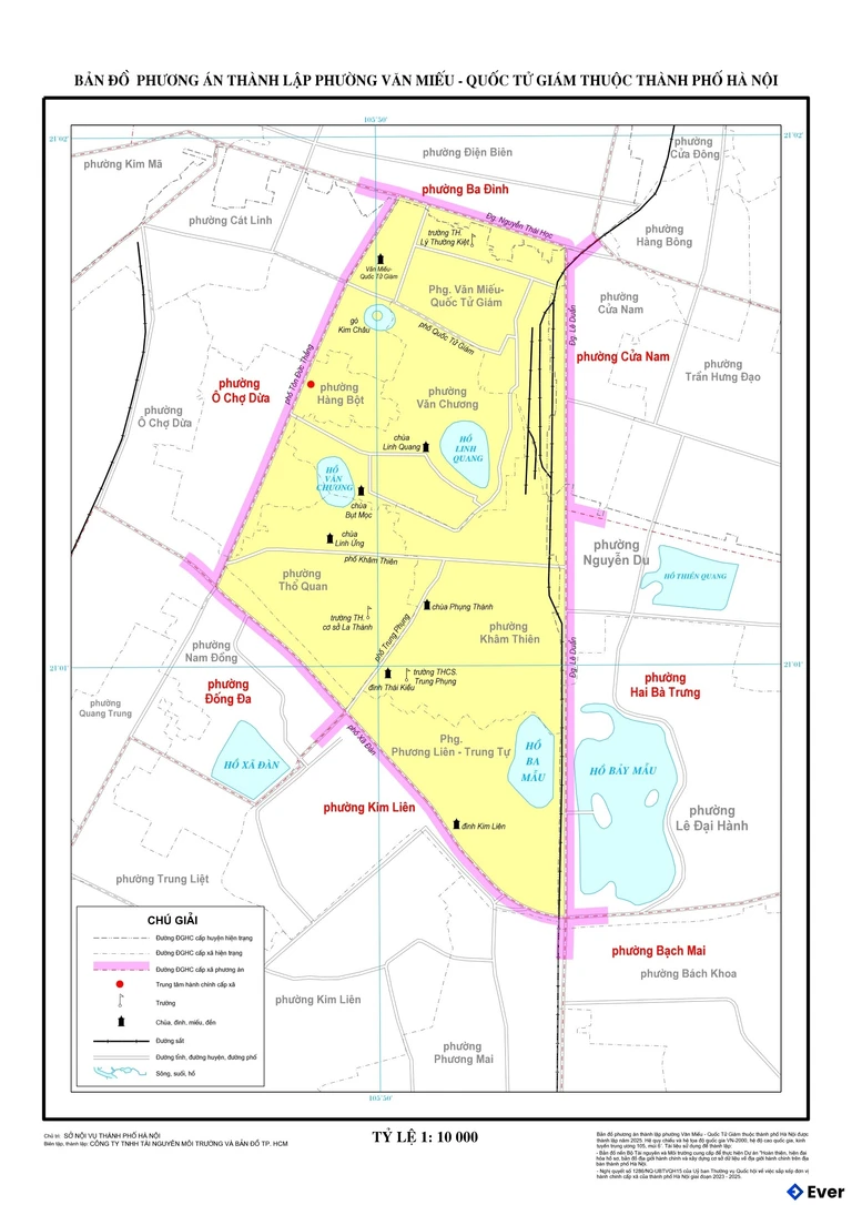 Bản đồ hành chính phường Văn Miếu - Quốc Tử Giám