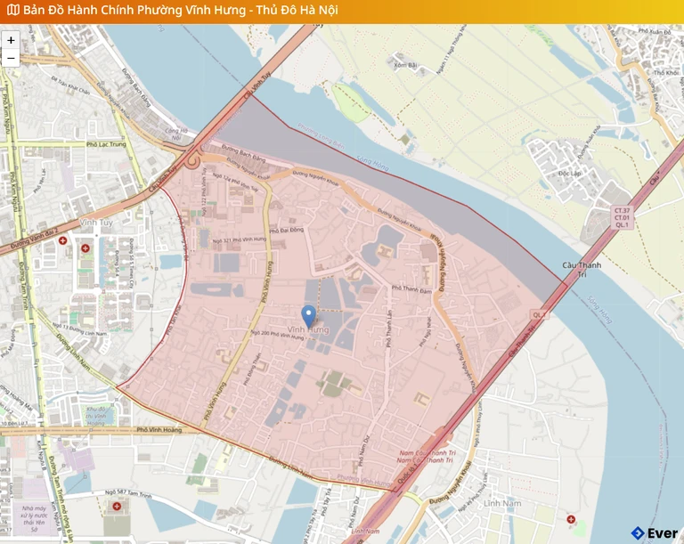 Bản đồ hành chính phường Vĩnh Hưng