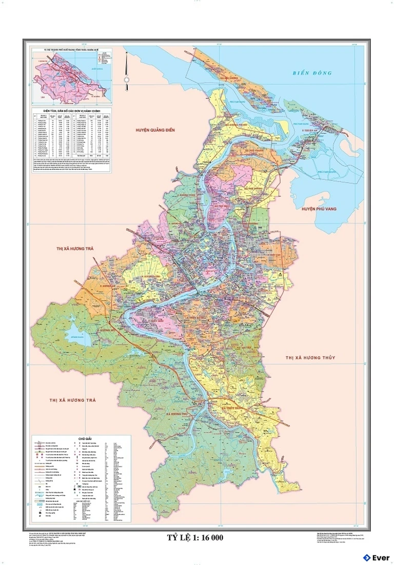 Bản đồ hành chính Quận Phú Xuân