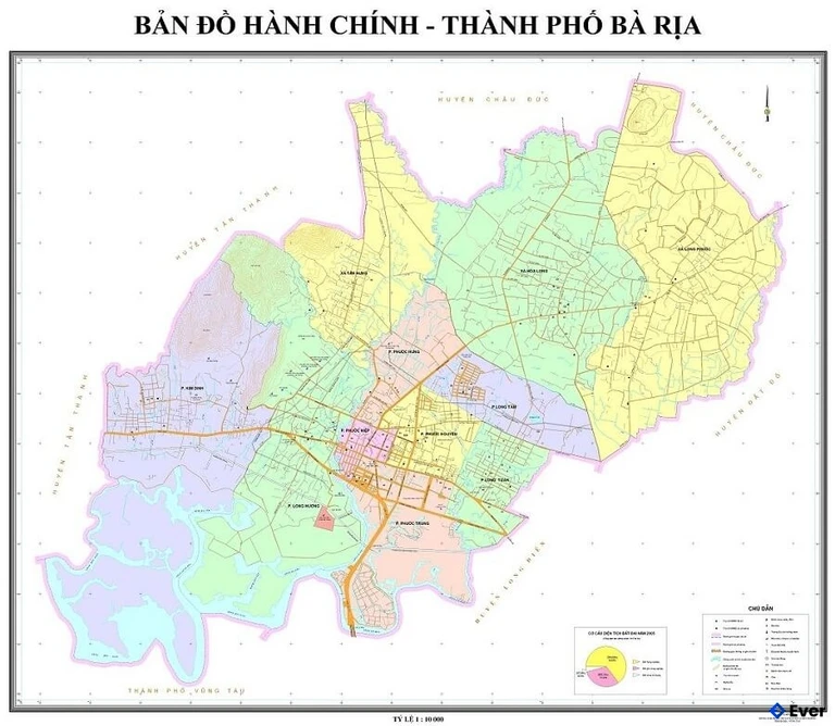 Bản đồ hành chính Thành phố Bà Rịa