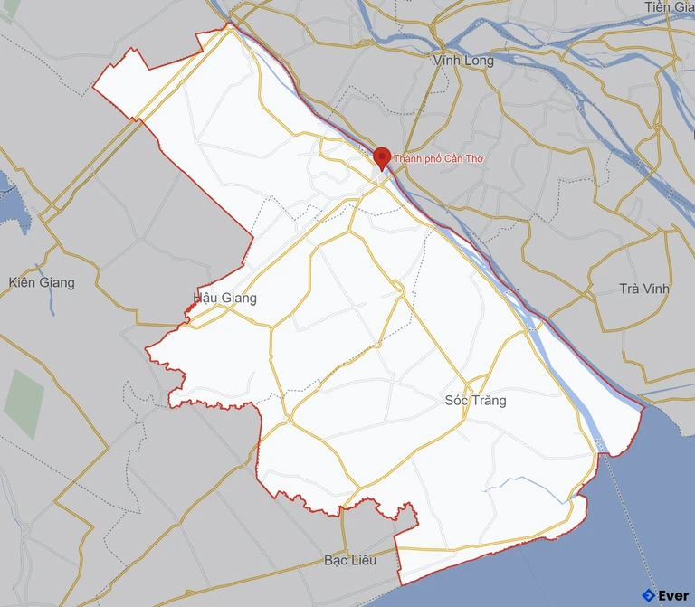 Bản đồ hành chính Thành phố Cần Thơ