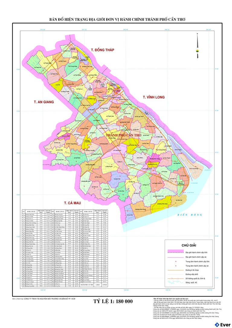 Bản đồ hành chính Thành phố Cần Thơ