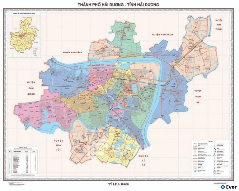 Bản đồ hành chính Thành phố Hải Dương