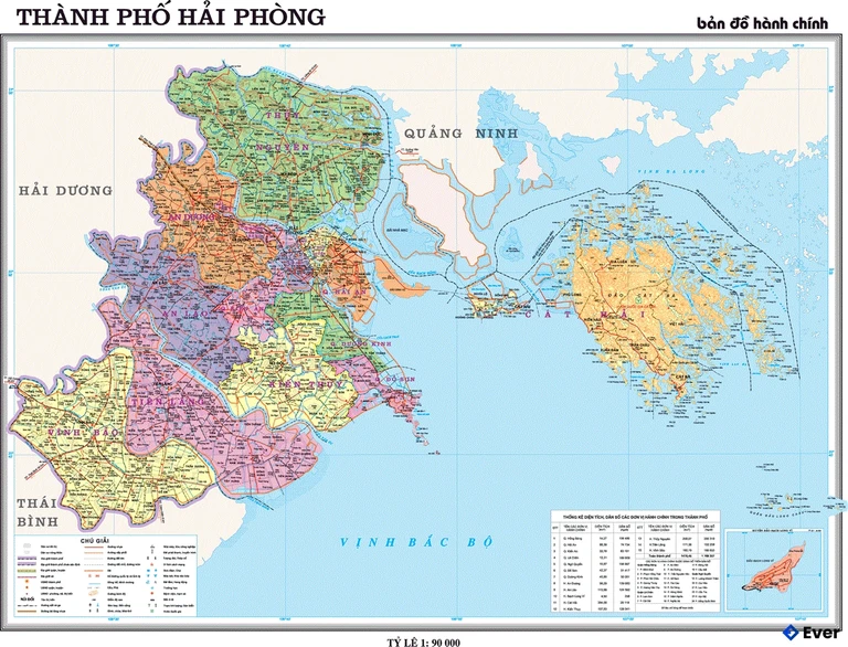 Bản đồ hành chính Thành phố Hải Phòng