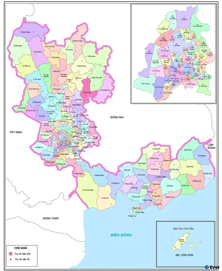 Bản đồ hành chính Thành phố Hồ Chí Minh