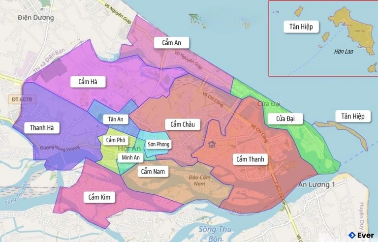 Bản đồ hành chính Thành phố Hội An