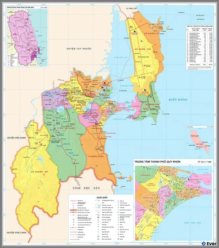 Bản đồ hành chính Thành phố Quy Nhơn