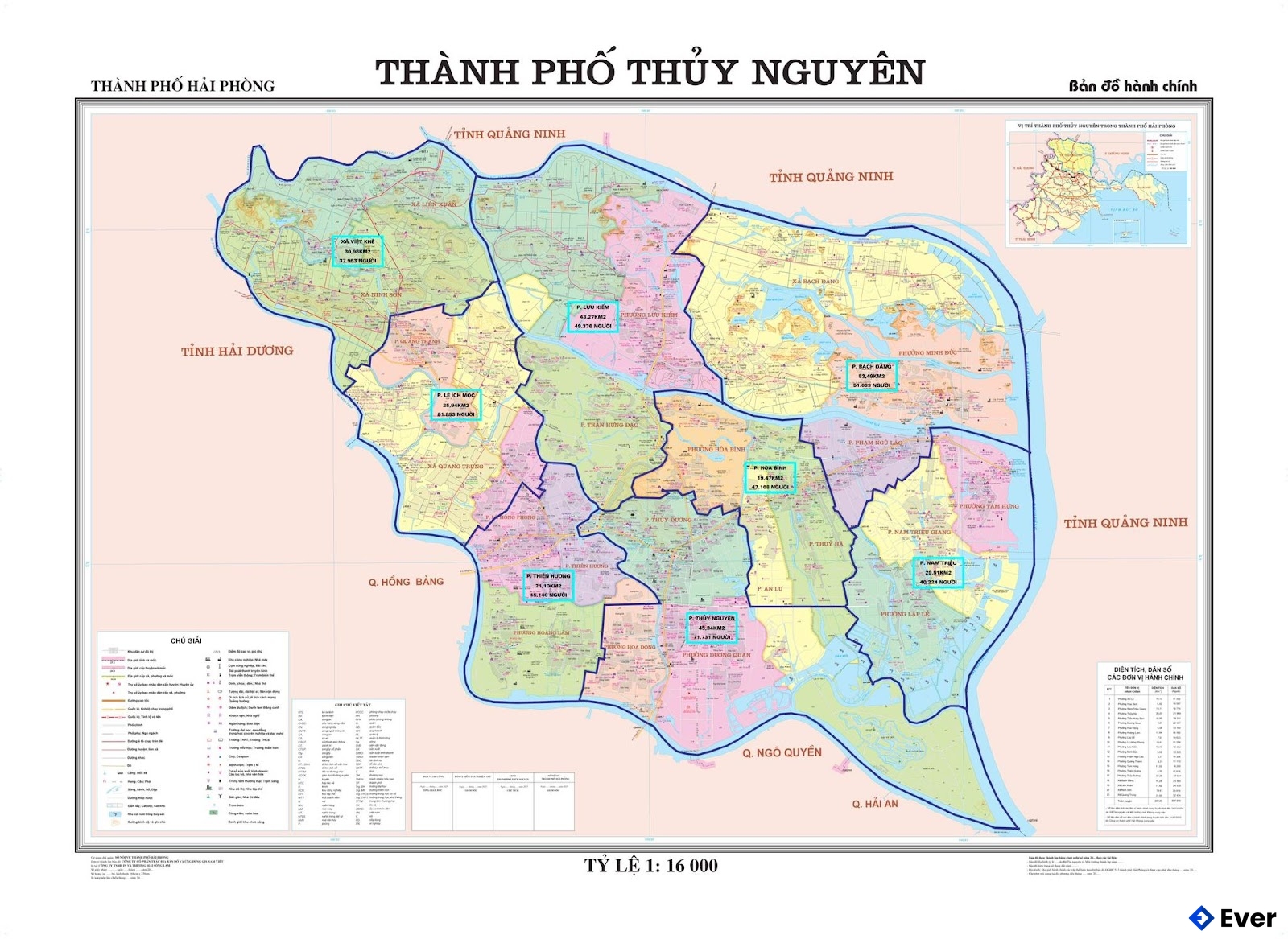 Bản đồ hành chính Thành phố Thủy Nguyên