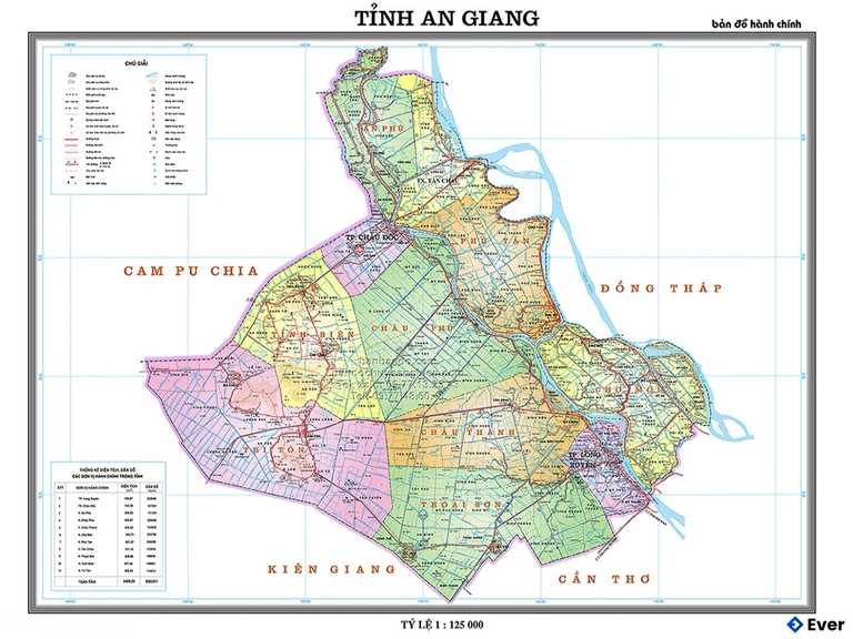 Bản đồ hành chính Tỉnh An Giangg