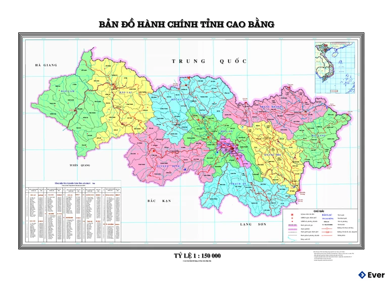 Bản đồ hành chính Tỉnh Cao Bằng