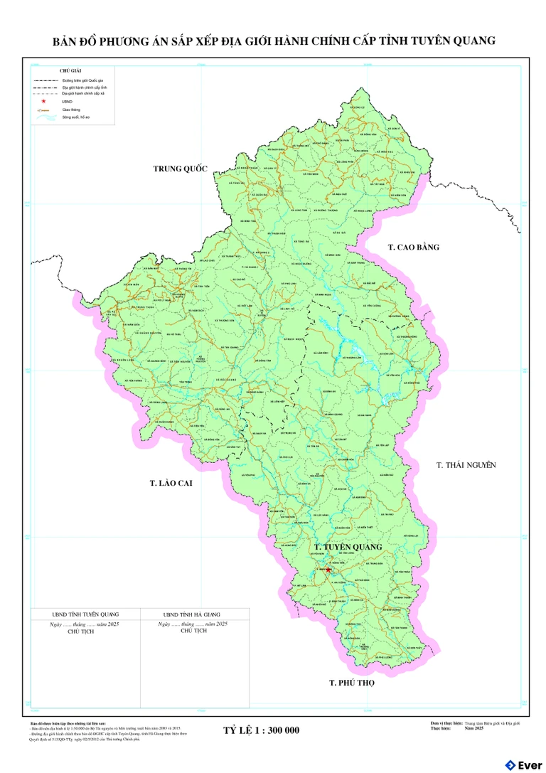 Bản đồ hành chính Tỉnh Quyên Quang