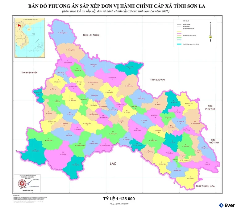 Bản đồ hành chính Tỉnh Sơn La
