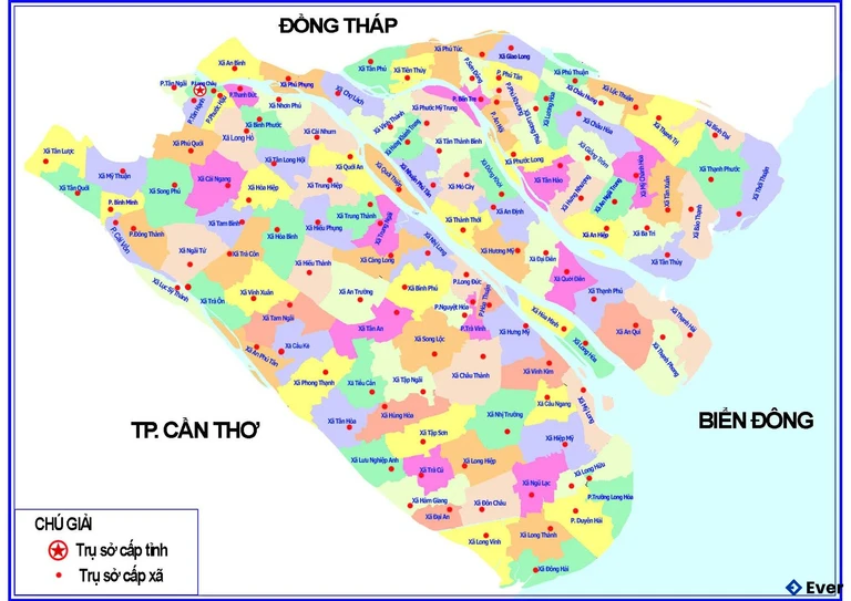 Bản đồ hành chính Tỉnh Vĩnh Long