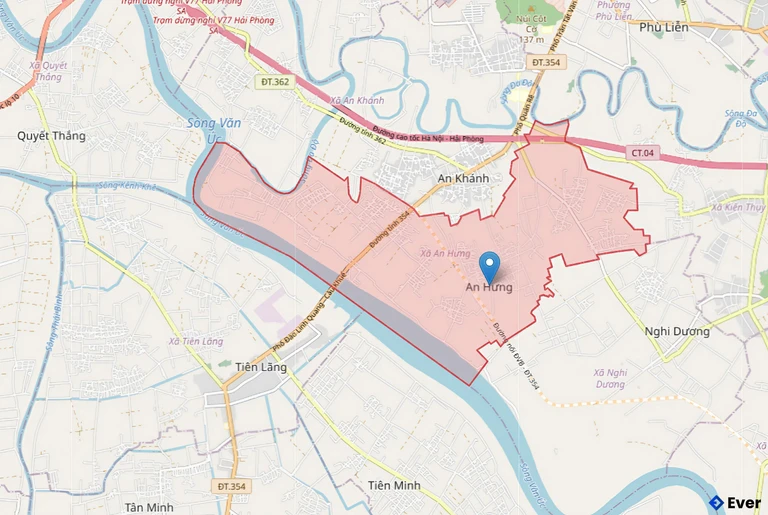 Bản đồ hành chính xã An Hưng, Hải Phòng sau sáp nhập