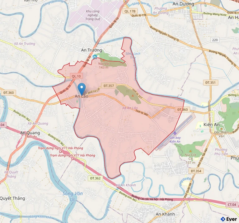 Bản đồ hành chính xã An Lão, Hải Phòng sau sáp nhập