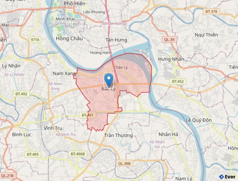 Bản đồ hành chính xã Bắc Lý - tỉnh Ninh Bình