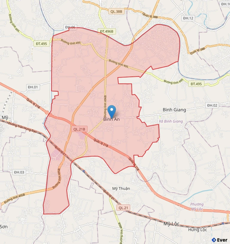 Bản đồ hành chính xã Bình An - tỉnh Ninh Bình