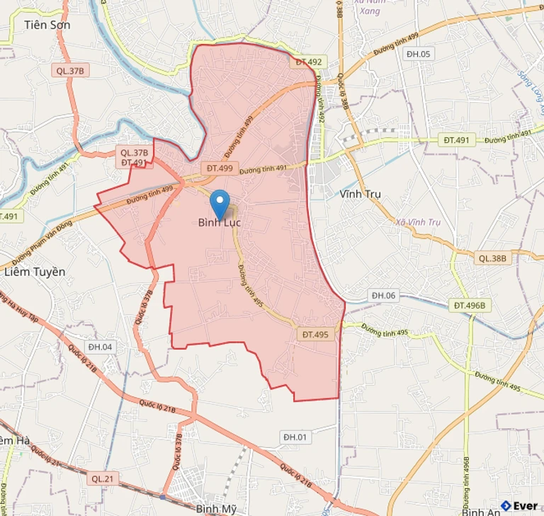 Bản đồ hành chính xã Bình Lục - tỉnh Ninh Bình