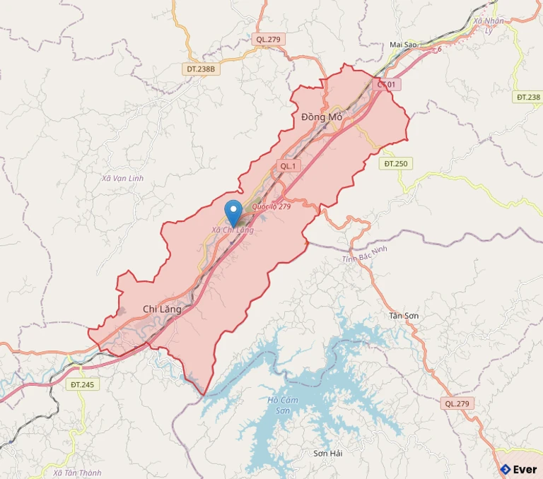 Bản đồ hành chính xã Chi Lăng - tỉnh Lạng Sơn