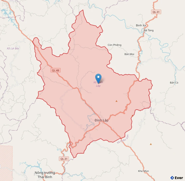 Bản đồ hành chính xã Đình Lập - tỉnh Lạng Sơn