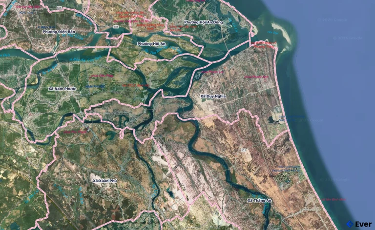 Bản đồ hành chính xã Duy Nghĩa, Đà Nẵng sau sáp nhập