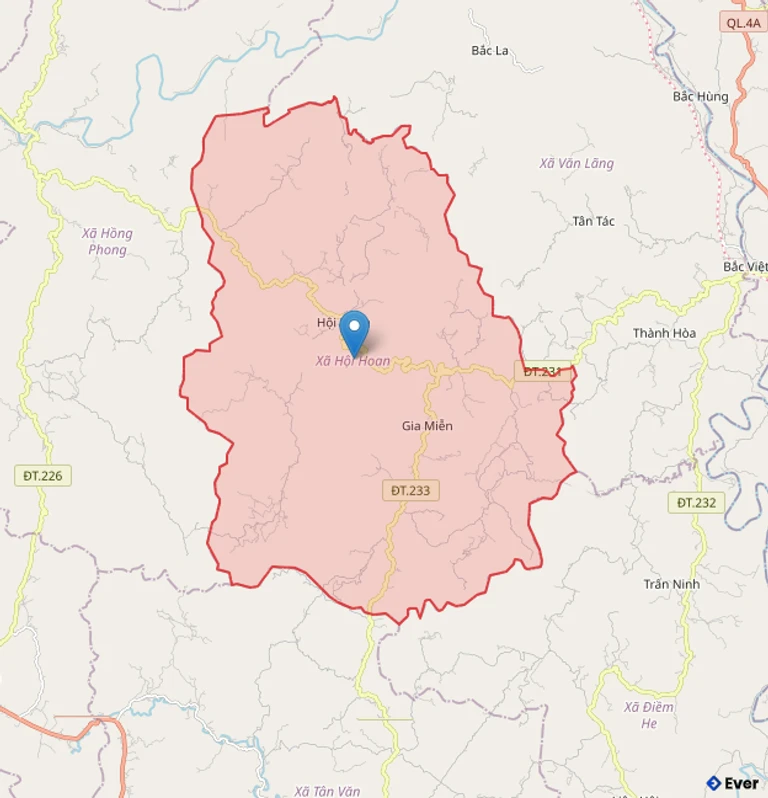 Bản đồ hành chính xã Hội Hoan - tỉnh Lạng Sơn