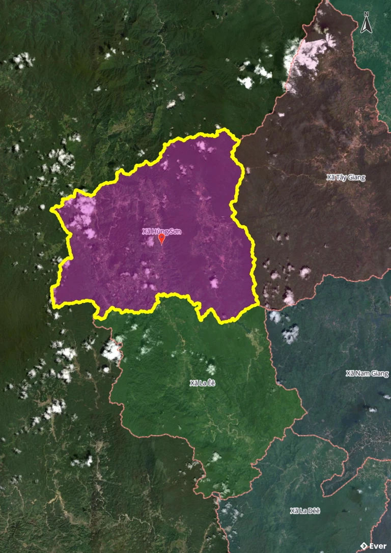 Bản đồ hành chính xã Hùng Sơn, Đà Nẵng sau sáp nhập