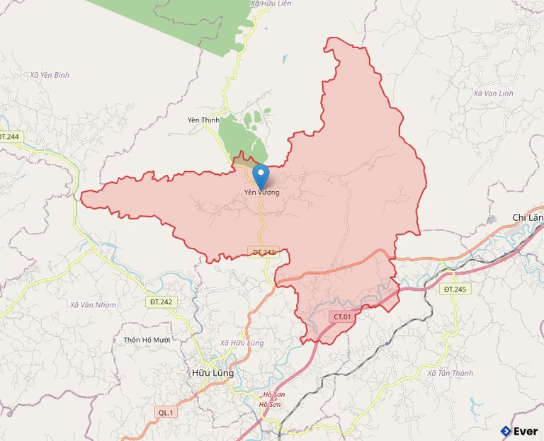 Bản đồ hành chính xã Hữu Liên, Lạng Sơn