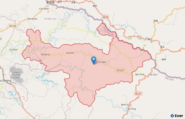 Bản đồ hành chính xã Khuất Xá - tỉnh Lạng Sơn