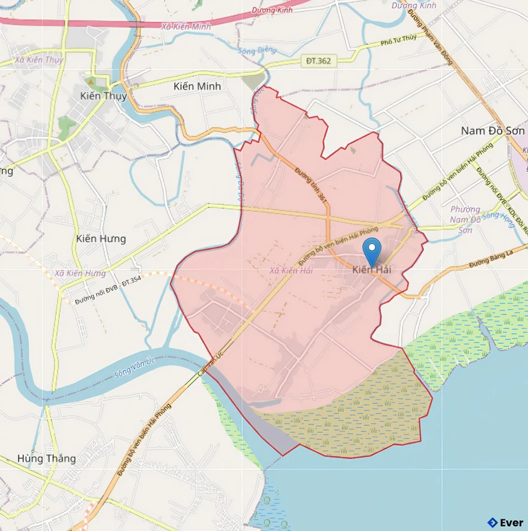 Bản đồ hành chính xã Kiến Hải, Hải Phòng sau sáp nhập
