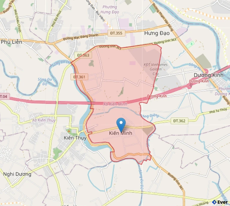 Bản đồ hành chính xã Kiến Minh, Hải Phòng sau sáp nhập