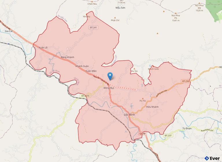 Bản đồ hành chính xã Lộc Bình, Lạng Sơn